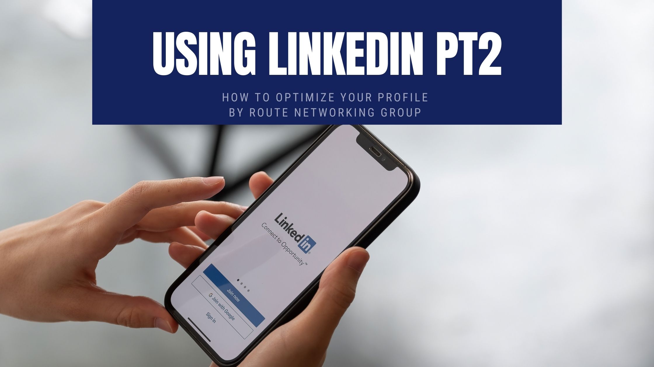 Using LinkedIN for Job Searching.