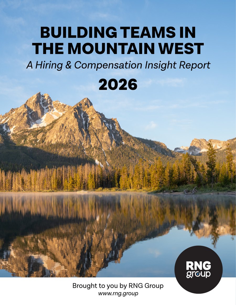 Cover of Building Teams in the Mountain West 2026: A Hiring and Compensation Insight Report by RNG Group